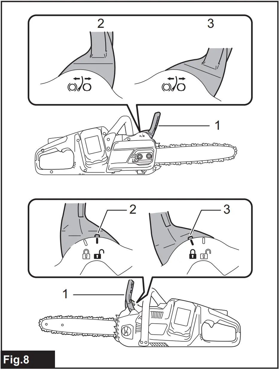 Checking the chain brake