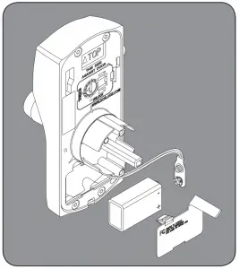 Install 9V battery into Keypad Exterior