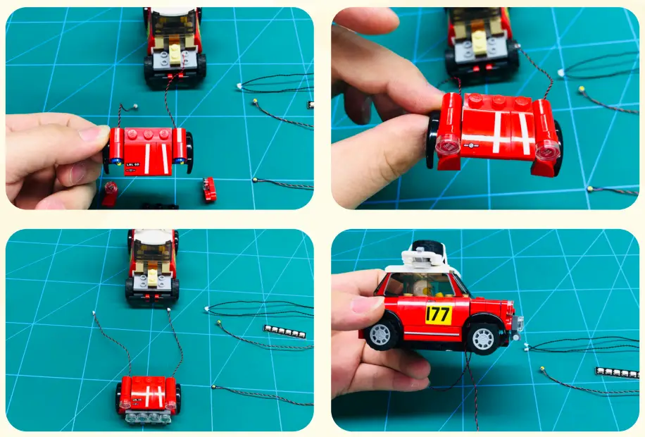 GAME OF BRICKS 75894 Light Kit for 1967 Mini Cooper S Rally and 2018 MINI John Cooper Works Buggy - Step 2 (Bag 1) 1