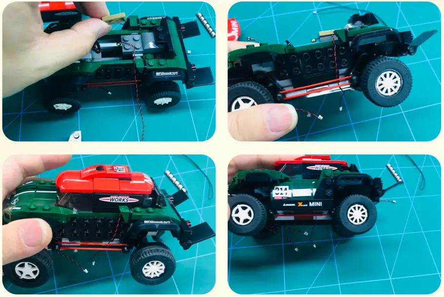 GAME OF BRICKS 75894 Light Kit for 1967 Mini Cooper S Rally and 2018 MINI John Cooper Works Buggy - Step11