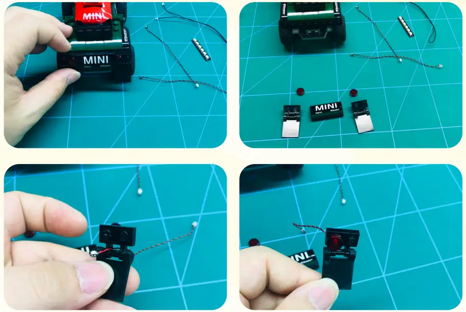 GAME OF BRICKS 75894 Light Kit for 1967 Mini Cooper S Rally and 2018 MINI John Cooper Works Buggy - Step12