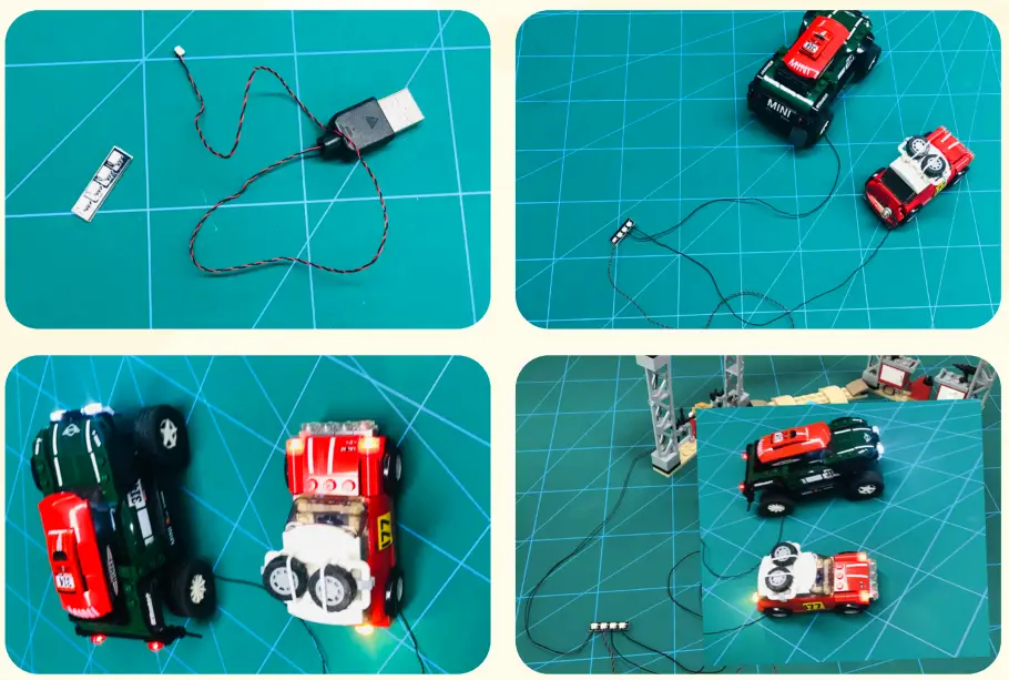 GAME OF BRICKS 75894 Light Kit for 1967 Mini Cooper S Rally and 2018 MINI John Cooper Works Buggy - Step15