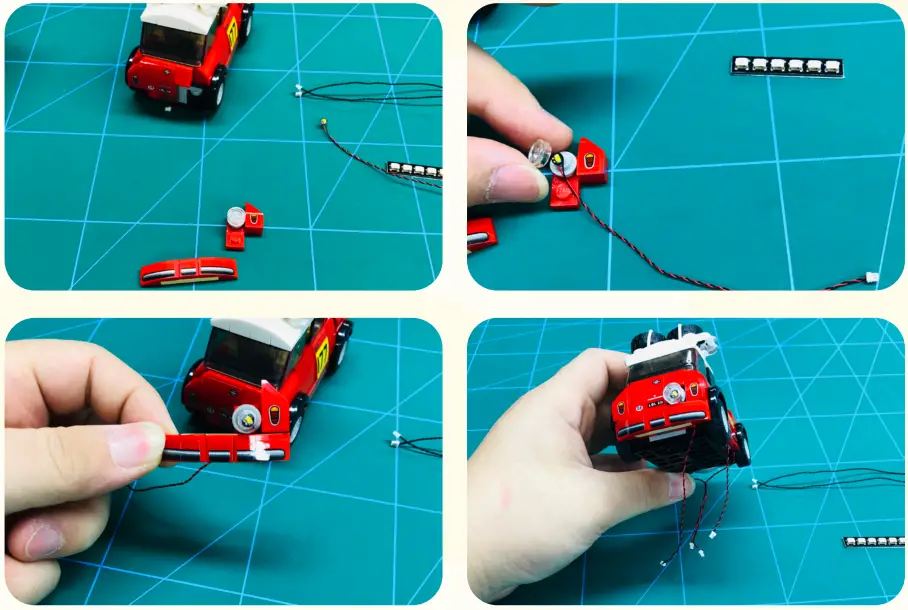 GAME OF BRICKS 75894 Light Kit for 1967 Mini Cooper S Rally and 2018 MINI John Cooper Works Buggy - Step7