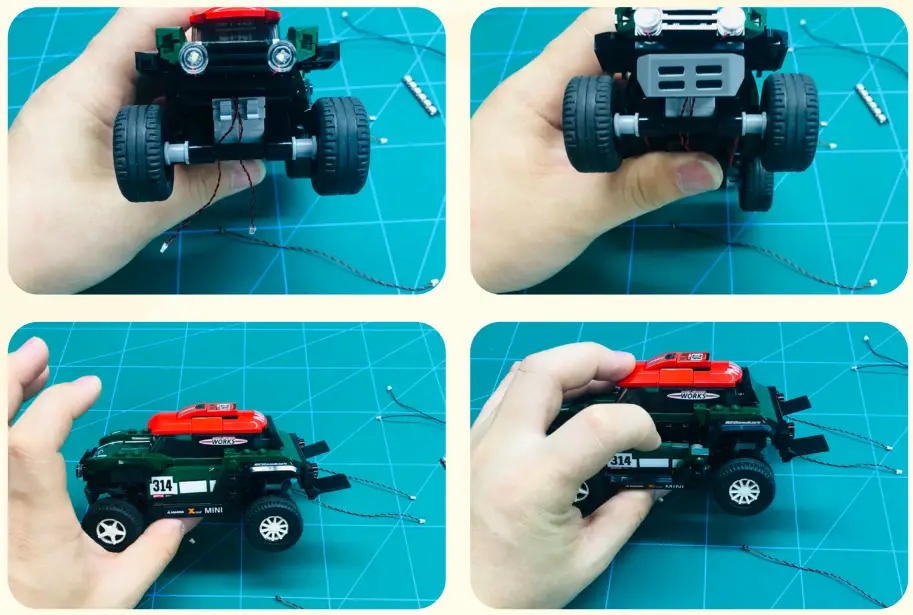 GAME OF BRICKS 75894 Light Kit for 1967 Mini Cooper S Rally and 2018 MINI John Cooper Works Buggy - Step9