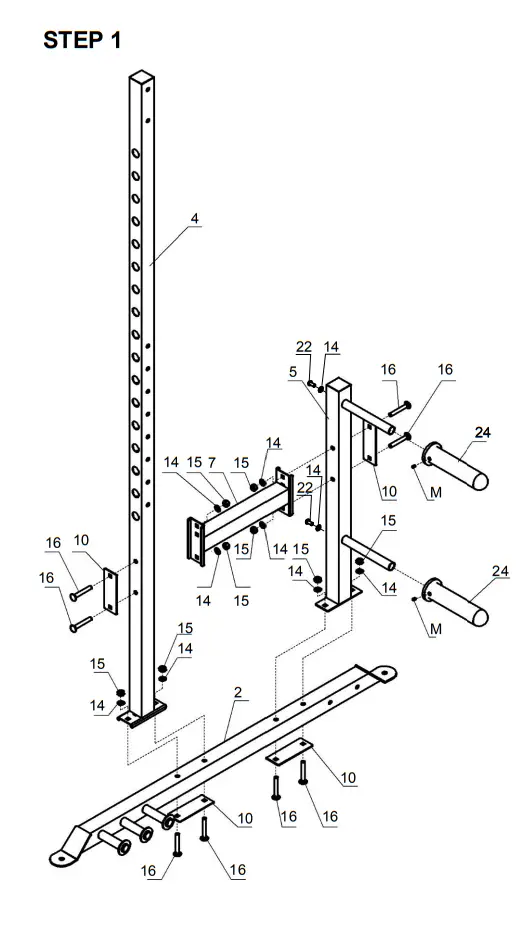 CORTEX PR-2 Barbell Half Rack - STEP 1
