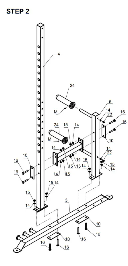 CORTEX PR-2 Barbell Half Rack - STEP 2