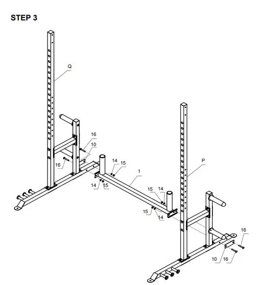CORTEX PR-2 Barbell Half Rack - STEP 3