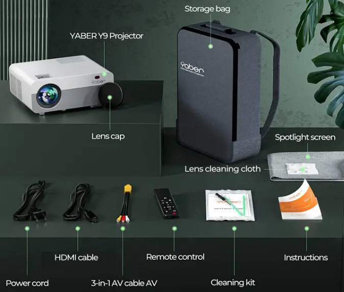 YABER-Y9-PRO-5G-Wi-Fi-Bluetooth-Projector-FIG-1