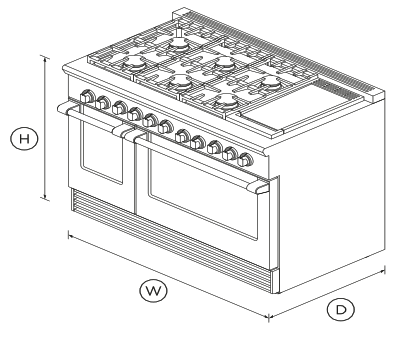 FISHER PAYKEL RDV2 486GD N N 48 Inch Dual Fuel Range - fig