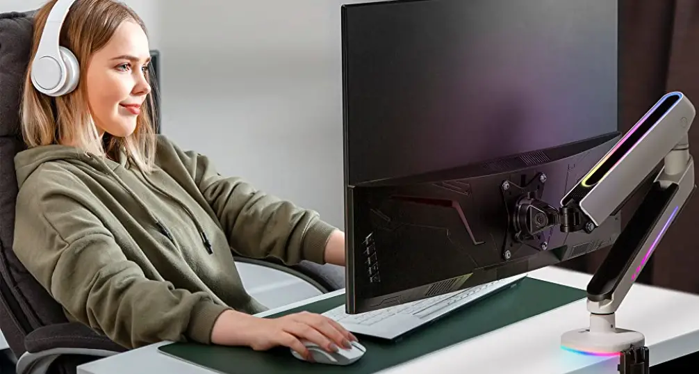 Siig 04-1350a Single Monitor Arm Desk Mount With Gaming Rgb Lighting Installation Guide