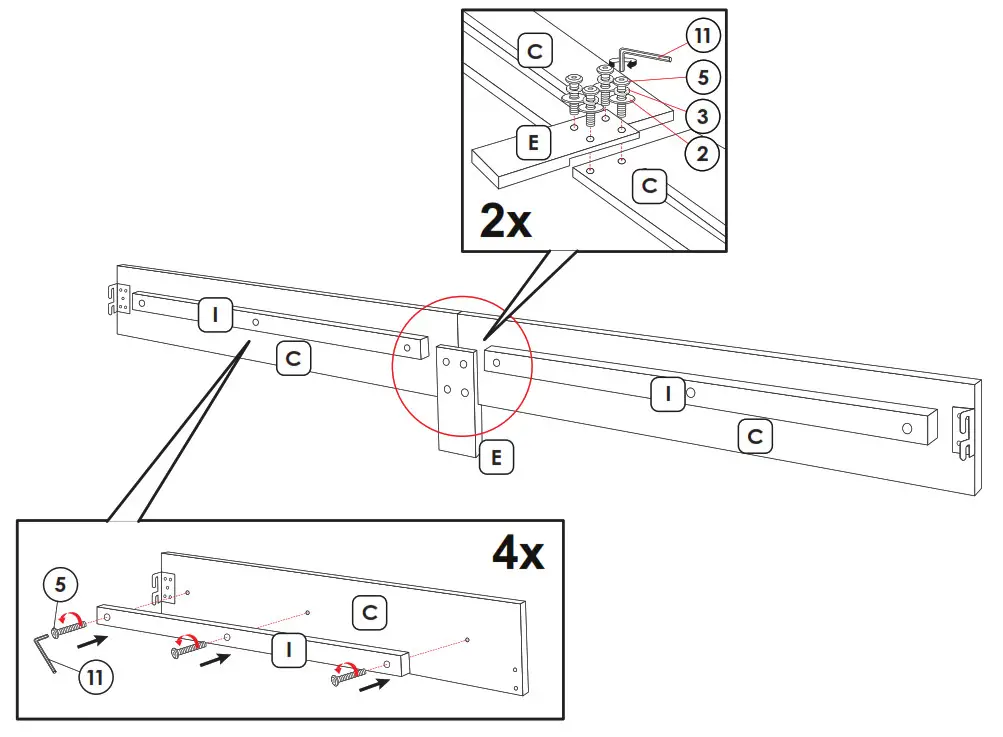 BODY SLEEP HC209705102 Queen Size Linen Upholstered Bed - 8