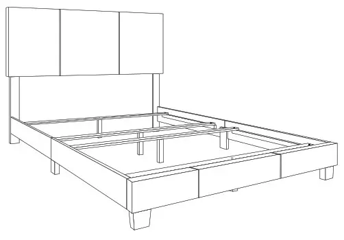 BODY SLEEP HC209705102 Queen Size Linen Upholstered Bed