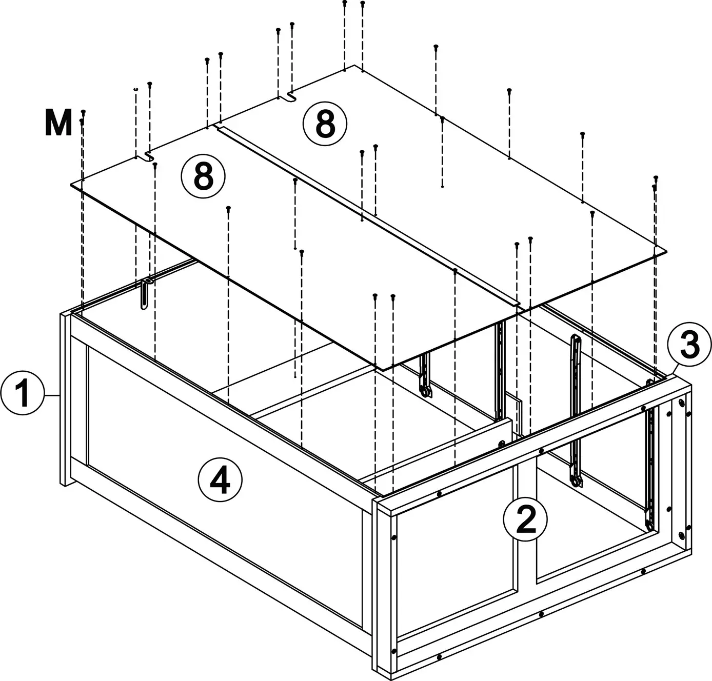 SHANGRI LA SLHAMPTCDWA SLHAMPTCDBA Hampton Chest of Drawers - ASSEMBLY 14