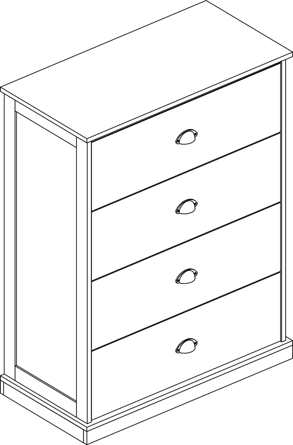SHANGRI LA SLHAMPTCDWA SLHAMPTCDBA Hampton Chest of Drawers - ASSEMBLY 19