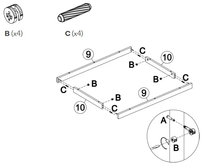 SHANGRI LA SLHAMPTCDWA SLHAMPTCDBA Hampton Chest of Drawers - ASSEMBLY 2