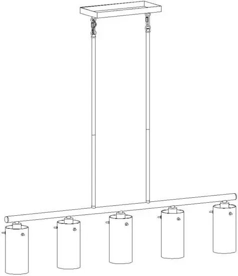 ZEVNI A04688 Gerben 36 Inch Wide Black Kitchen Island Light.jpg