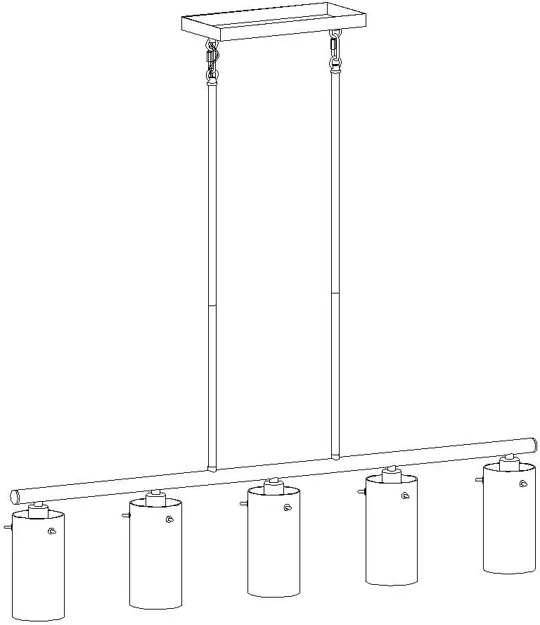 Zevni A04688 Gerben 36 Inch Wide Black Kitchen Island Light Instruction Manual