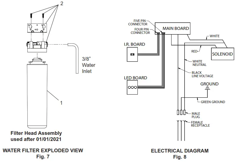 ELKAY LZWSM8 Series ezH2O In Wall Bottle Filling Station - 6