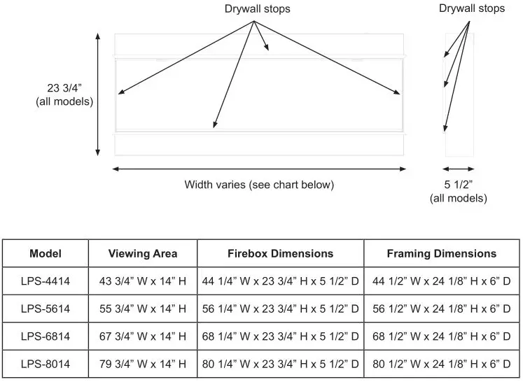 Modern Flames Linear Landscape Pro Slim Electric Fireplace - PRODUCT GUIDE