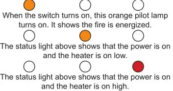 Modern Flames Linear Landscape Pro Slim Electric Fireplace - Power indicator lights