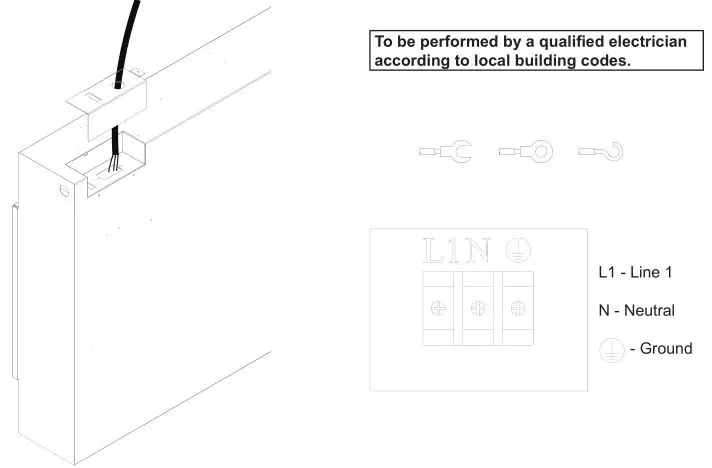 Modern Flames Linear Landscape Pro Slim Electric Fireplace - To be performed by a qualified electrician