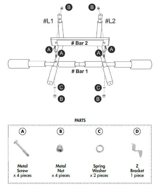 Prosourcefit MULTI-GRIP LITE PULL-UP BAR fig-1