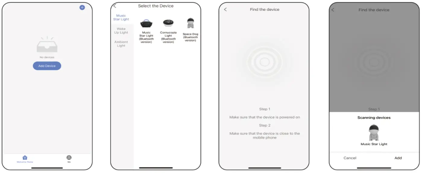 Xubialo BL-TKG06 Star Projector Space Dog Galaxy Projector - App1