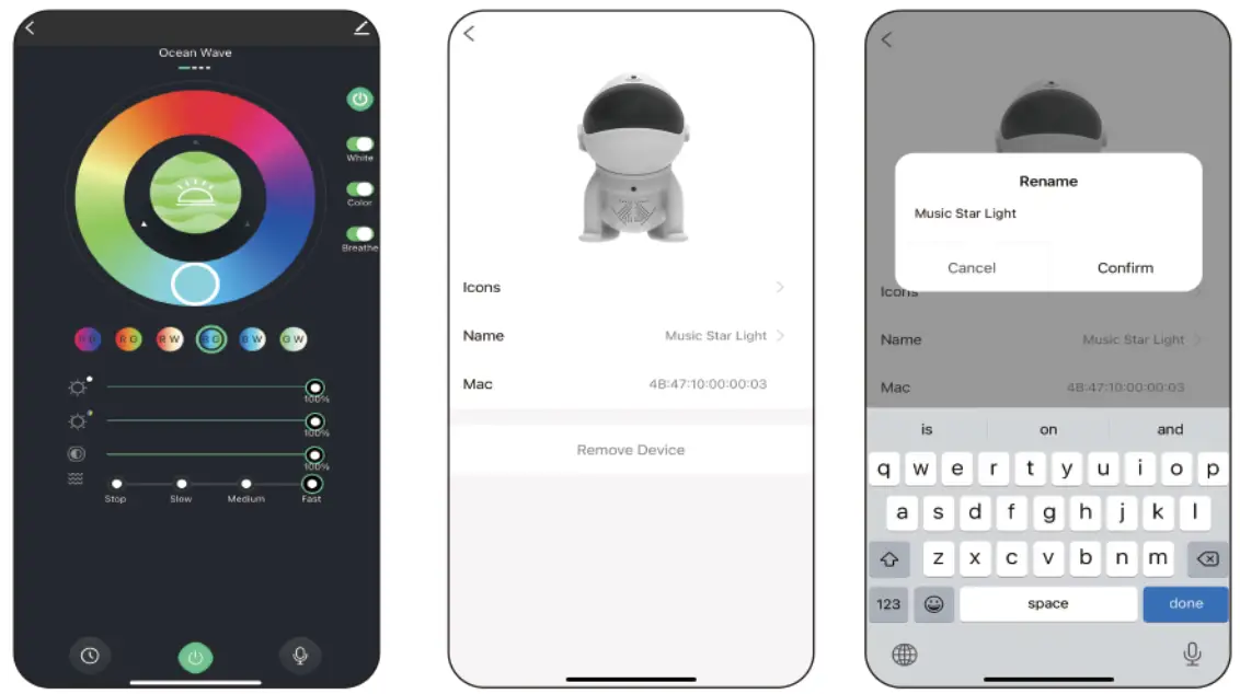 Xubialo BL-TKG06 Star Projector Space Dog Galaxy Projector - App2