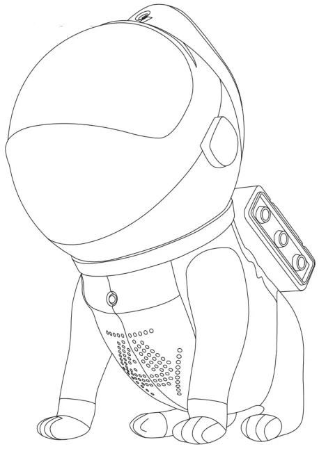 Xubialo BL-TKG06 Star Projector Space Dog Galaxy Projector