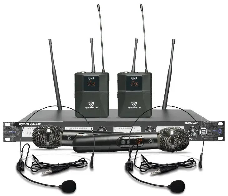 ROCKVILLE RWM-4Z Professional Wireless Quad Microphone System - Cover