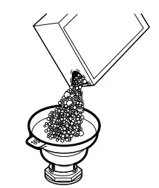 Filling the salt Container