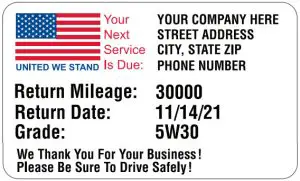 Cobra Striker v4.0 Service Reminder System - Sticker Templates 1