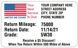 Cobra Striker v4.0 Service Reminder System - Sticker Templates 3