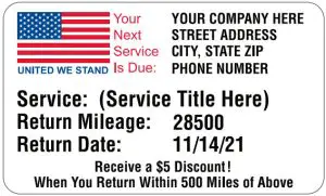 Cobra Striker v4.0 Service Reminder System - Sticker Templates 5