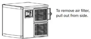 BERG BIM-350F Modular Ice Machines --To remove air filter