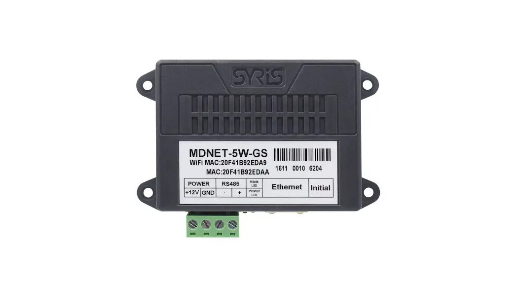 Syris Rs485 Wi-fi / Ethernet / Converter Instruction Manual Syris Rs485 Wi-fi / Ethernet / Converter Instruction Manual