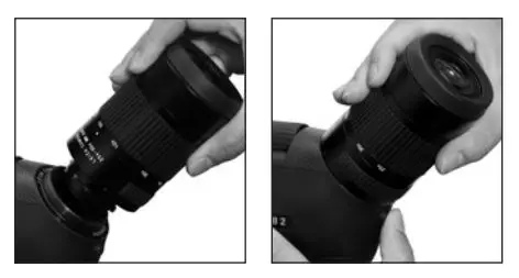 Leica 40129 APO-Televid 65 65mm Spotting Scope Body Angled - ATTACHING REMOVING THE EYEPIECE