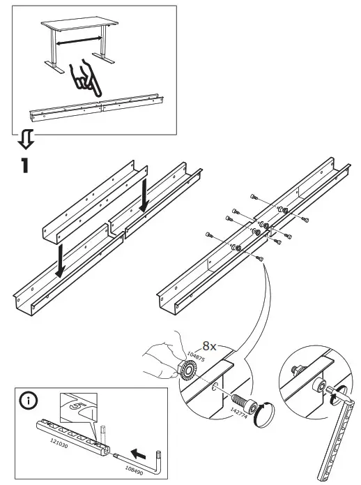 IKEA SKARSTA Desk Sit Stand- 1-1