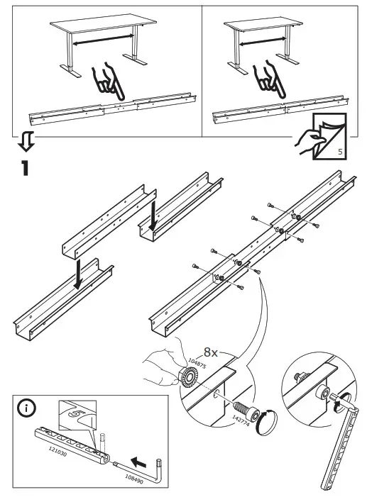 IKEA SKARSTA Desk Sit Stand- 1