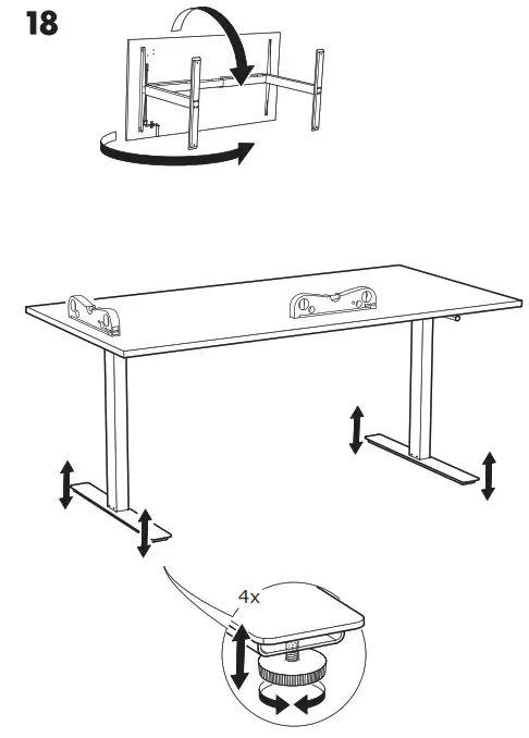 IKEA SKARSTA Desk Sit Stand- 18
