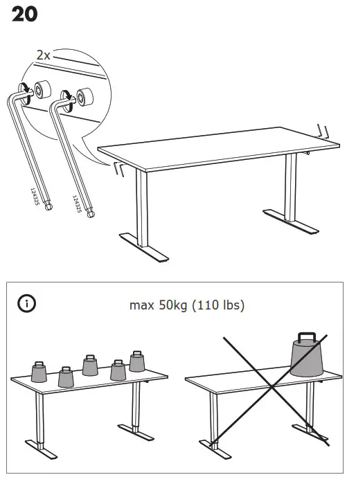 IKEA SKARSTA Desk Sit Stand- 20
