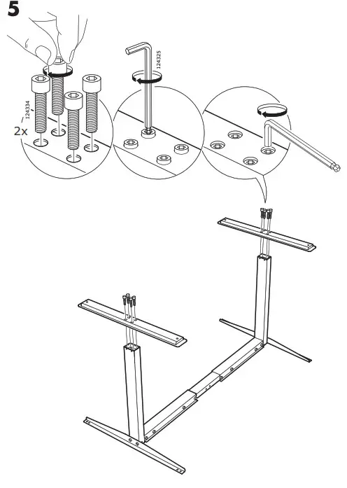 IKEA SKARSTA Desk Sit Stand- 5.