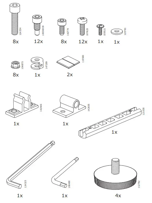IKEA SKARSTA Desk Sit Stand- Screw