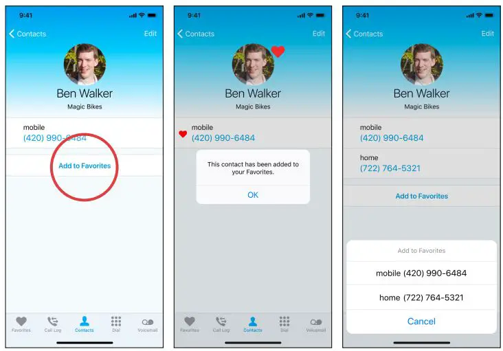 ClearCaptions Mobile App User Guide - Tagging a Contact as a Favorite