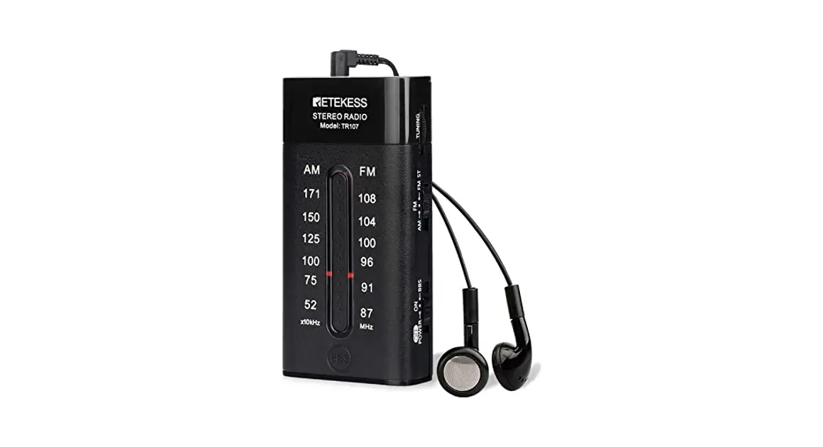 Retekess Tr107 Am/fm 2 Band Mini Pocket Radio User Manual
