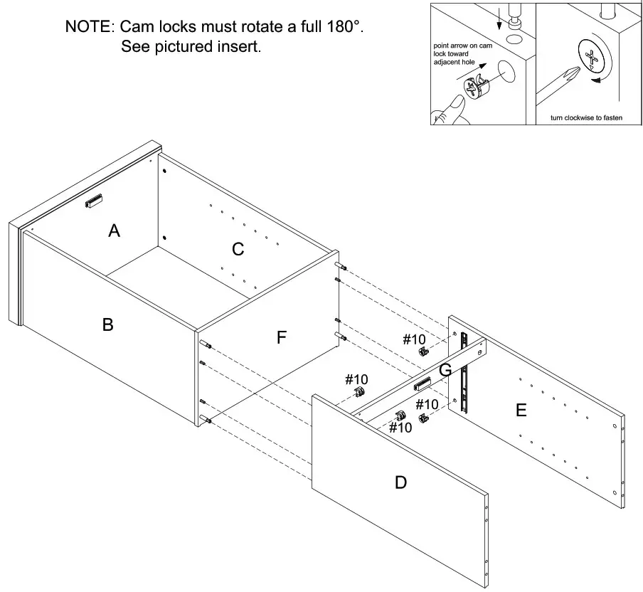 CROSLEY Pantry CF3114 - Middle panel Part D & E