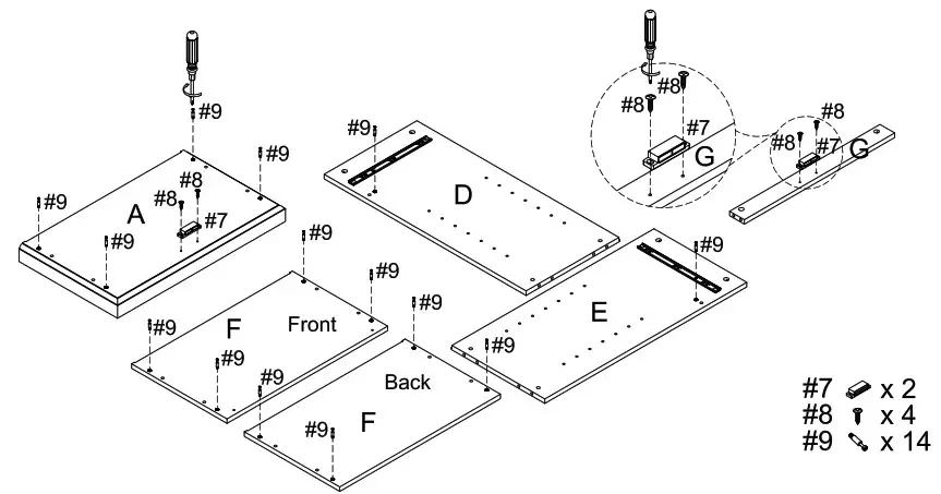 CROSLEY Pantry CF3114 - Top Panel Part A
