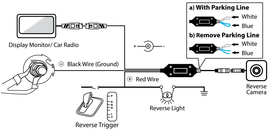 BLAUPUNKT AHDC10 Reverse Camera - INSTALLATION DIAGRAM