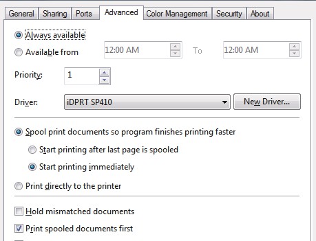 iDPRT SP310 Thermal Label and Receipt Printer - Printing Preferences 17