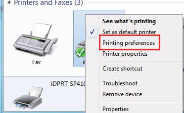 iDPRT SP310 Thermal Label and Receipt Printer - Printing Preferences